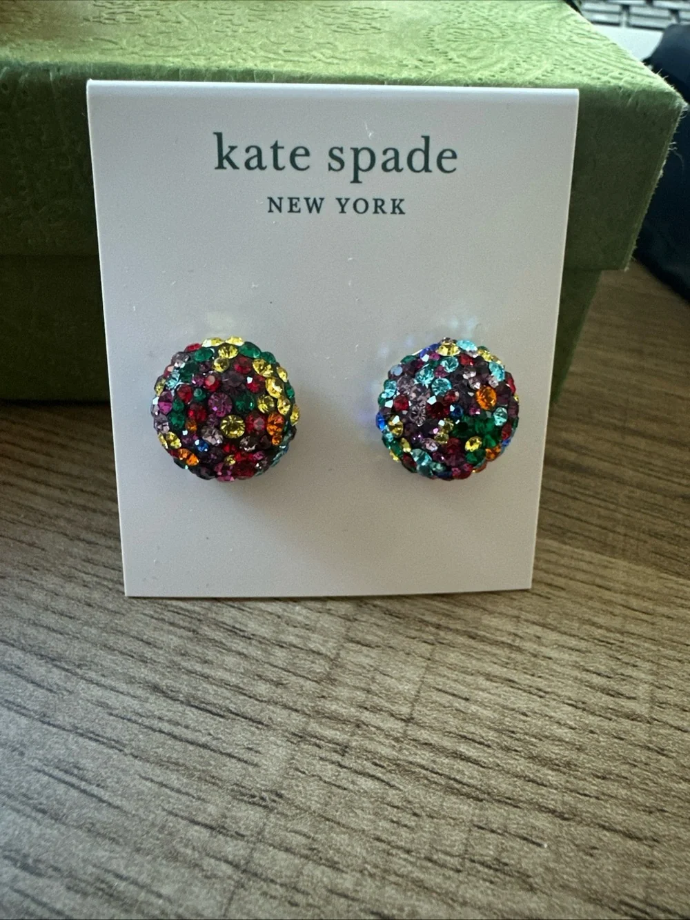 Kate Spade Multicolor Crystal Dome Stud Earrings